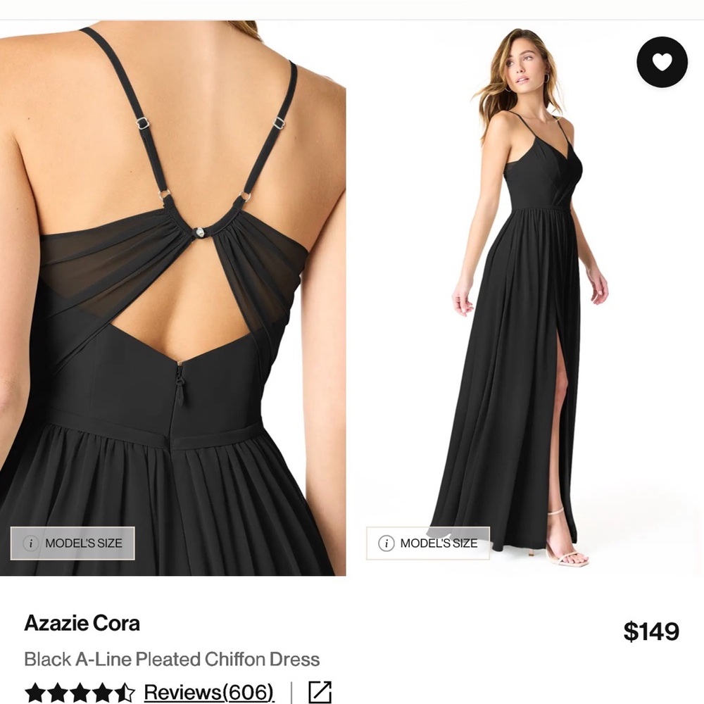 Azazie Cora Black Gown